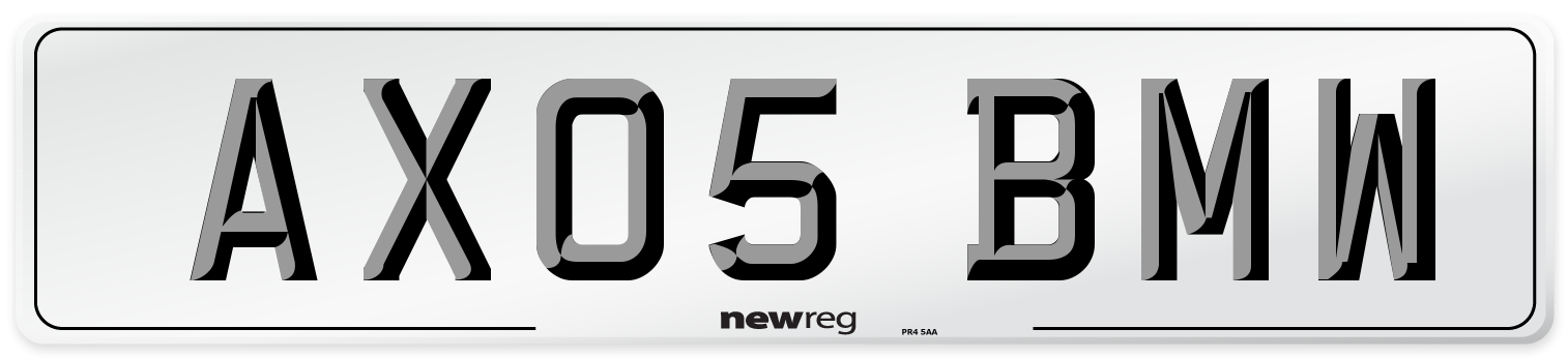 AX05 BMW Number Plate from New Reg